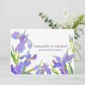 Trouwkaart Iris Save the Date Huwelijksuitnodiging (Staand voorkant)