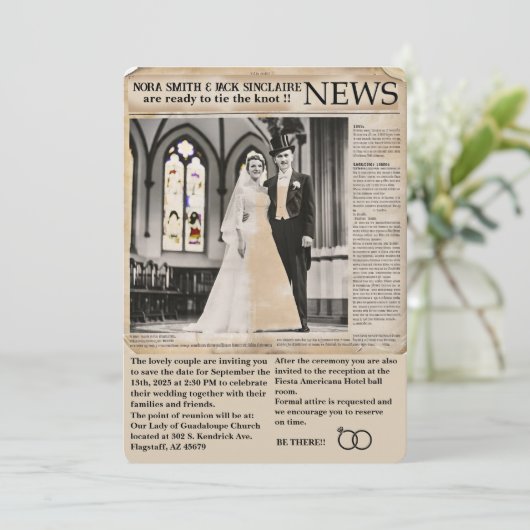 " TROUWKAART " KAART (Staand voorkant)