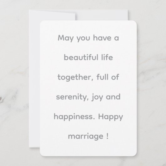 Trouwkaart Kaart (Achterkant)