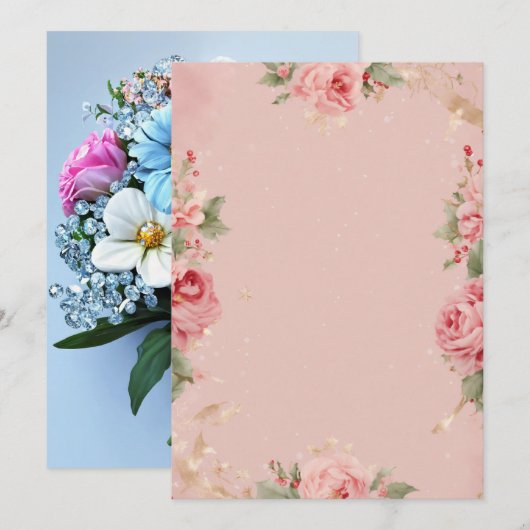 trouwkaart kaart (Voorkant / Achterkant)