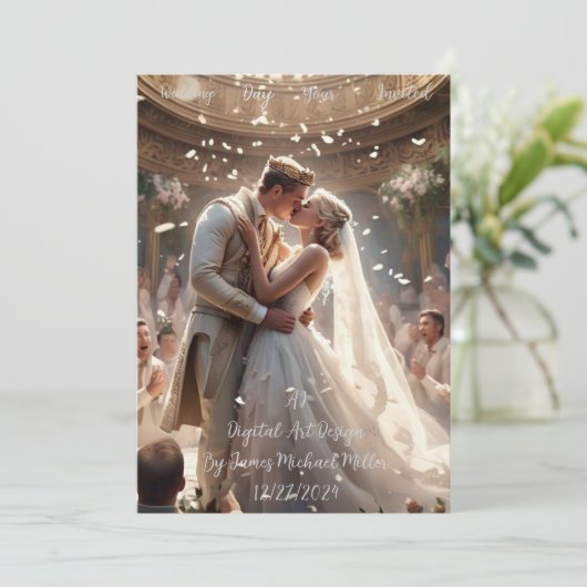 trouwkaart kaart (Staand voorkant)