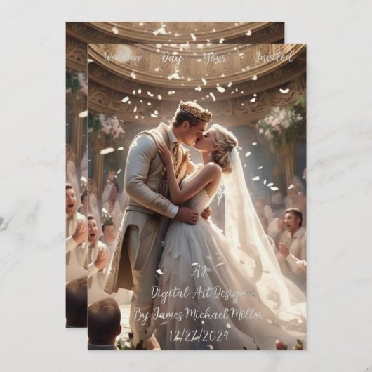 trouwkaart kaart (Voorkant / Achterkant)