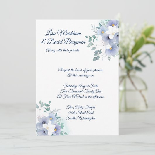 Trouwkaart Kaart (Staand voorkant)