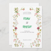 trouwkaart kaart (Voorkant / Achterkant)