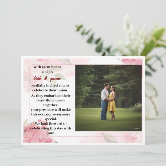 trouwkaart kaart (Staand voorkant)