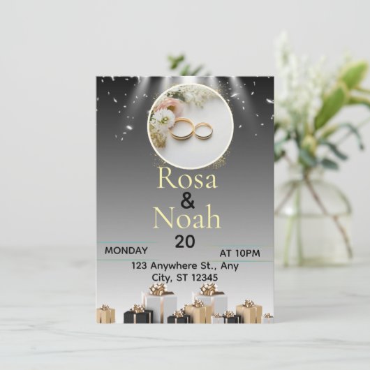 trouwkaart kaart (Staand voorkant)