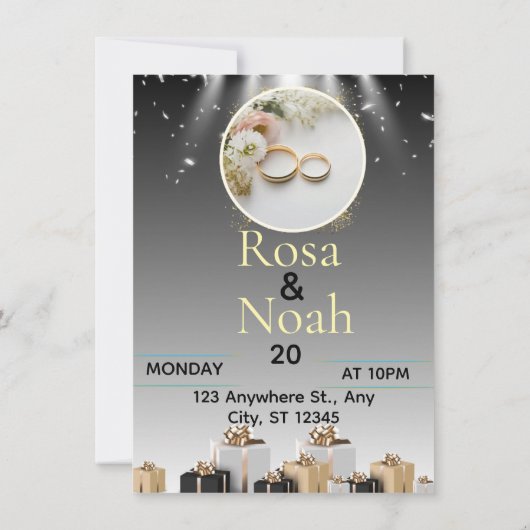 trouwkaart kaart (Achterkant)