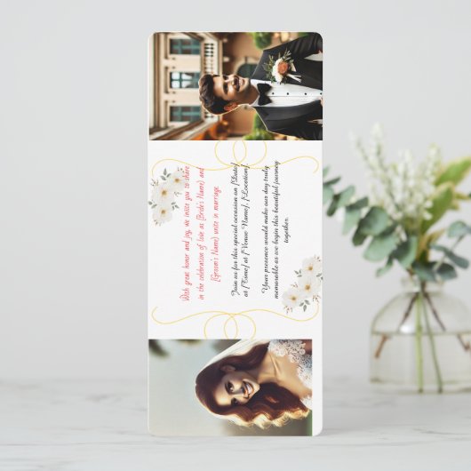 trouwkaart kaart (Staand voorkant)