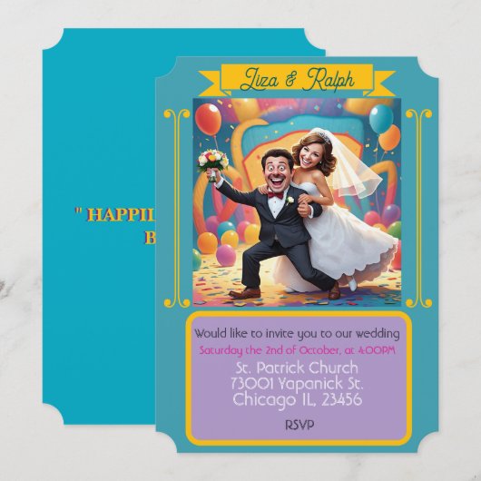 " TROUWKAART " KAART (Voorkant / Achterkant)