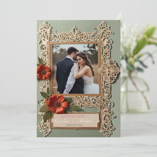 trouwkaart kaart (Staand voorkant)