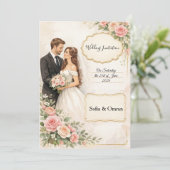 Trouwkaart Kaart (Staand voorkant)