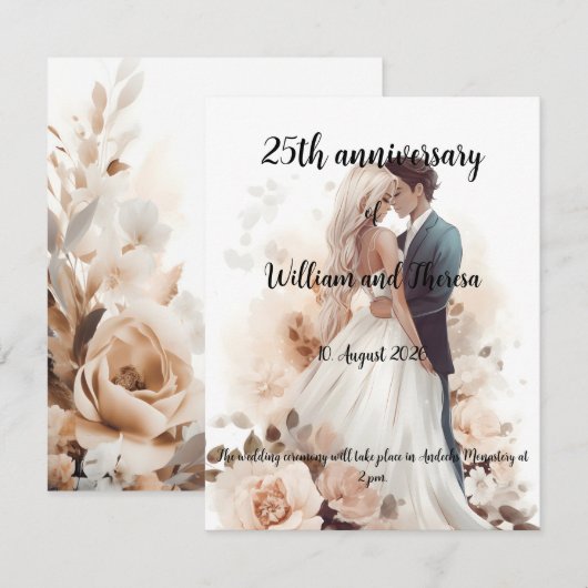 Trouwkaart Kaart (Voorkant / Achterkant)