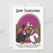 Trouwkaart Kalkoen Vakantie Flat Card