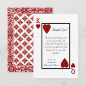 Trouwkaart Koning/Koningin Bedankbriefjes Bedankkaart (Voorkant / Achterkant)