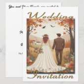 Trouwkaart Koppel in het Land - Herfst Kaart (Voorkant / Achterkant)