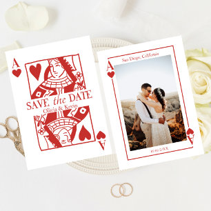 Trouwkaart Las Vegas Save the Date Huwelijk Kaart
