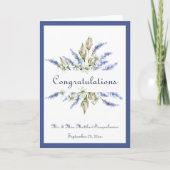 Trouwkaart Lavendel Bloem Naam Felicitatiekaart Kaart (Voorkant)