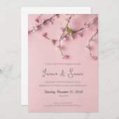 trouwkaart, lente uitnodiging (Voorkant / Achterkant)