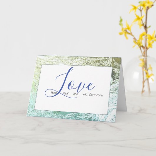 Trouwkaart, liefdeskaart voor de bruid en bruidego kaart (Gele Bloem)