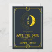 Trouwkaart met aangepaste monogram tarotkaart save the date (Voorkant)