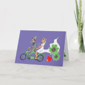 Trouwkaart met achtergrondkleur om zelf te maken kaart (Voorkant)