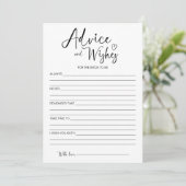 Trouwkaart met Advies en Wensen voor de Bruid Kaart (Staand voorkant)