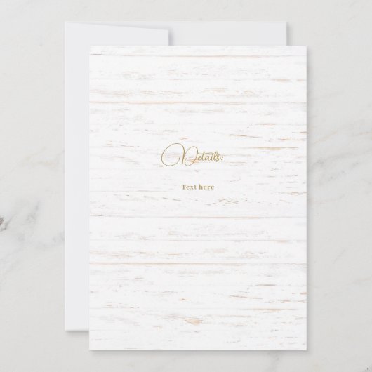 Trouwkaart met Baby's Breath Gypsophila​ Kaart (Achterkant)