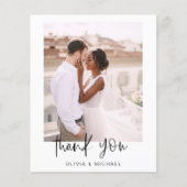 Trouwkaart met bedank foto flyer (Voorkant)