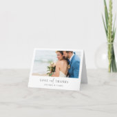 Trouwkaart met bedankbrief en foto bedankkaart (Voorkant)