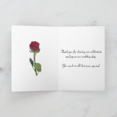 Trouwkaart met bedankje 'Weide van de Liefde' Bedankkaart (Binnen)