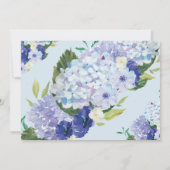 Trouwkaart met blauwe hortensia 'Save the Date' Save The Date (Achterkant)