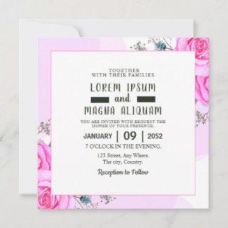 trouwkaart met bloem kaart