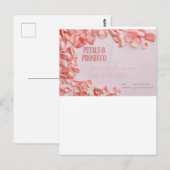 Trouwkaart met Bloemblaadjes & Prosecco Briefkaart (Voorkant / Achterkant)