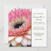 Trouwkaart met bloemen kaart (Voorkant)