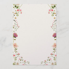 Trouwkaart met bloemen kaart