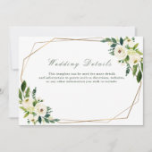 trouwkaart met bloemige geometrische details kaart (Voorkant)