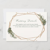 trouwkaart met bloemige geometrische details kaart (Voorkant)