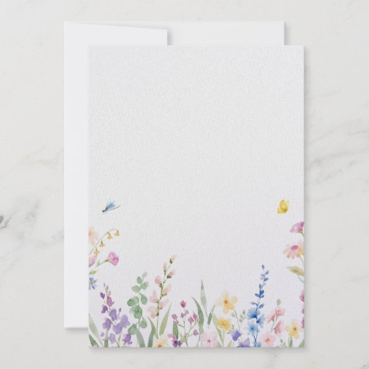 Trouwkaart met bloemmotief kaart (Voorkant)