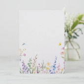 Trouwkaart met bloemmotief kaart (Staand voorkant)
