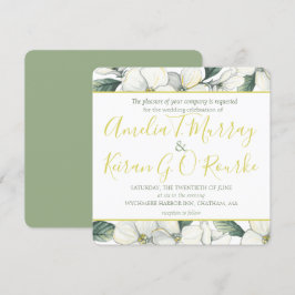 Trouwkaart met Bloesem van de Kornoelje Kaart