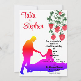 Trouwkaart met Bruidegom Uitnodiging