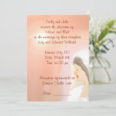 Trouwkaart met bruidskunst  kaart (Staand voorkant)