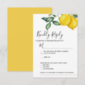 Trouwkaart met citroenen en groen kaart (Voorkant / Achterkant)
