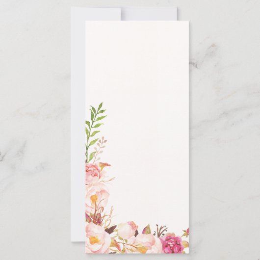 Trouwkaart met dankbetuiging - Antieke Roos (Achterkant)