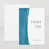Trouwkaart met dankbetuiging en een dikke blauwe w bedankkaart (Voorkant / Achterkant)