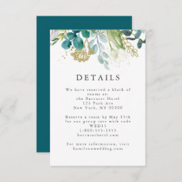 Trouwkaart met details in moderne elegante stijl,  informatiekaartje