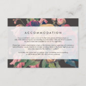 Trouwkaart met details van Dark Rose Botanical Fet Informatiekaartje (Voorkant)