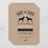 Trouwkaart met Duitse Staande Punters Save The Date (Voorkant / Achterkant)