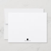 Trouwkaart met ecru zwarte filigraan rand kaart (Achterkant)