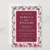 Trouwkaart met een charmante roos kaart (Voorkant)